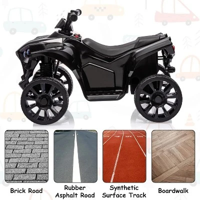 6V Ride On Toy, Kids ATV 4 Wheeler With 1.8MPH Max Speed, Wear-Resistant Wheels, Music & Foot Pedal, Electric Quad Car For Kids Toddlers 4 6V Ride On Toy, Kids ATV 4 Wheeler With 1.8MPH Max Speed, Wear-Resistant Wheels, Music & Foot Pedal, Electric Quad Car For Kids Toddlers - Image 4
