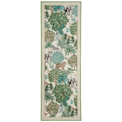 Washable Jungle Animal Print Large Living Room Rugs,Botanical Forest Print Soft Non Slip Bedroom Carpet, Cute Nursery Playroom Rugs 7 Washable Jungle Animal Print Large Living Room Rugs,Botanical Forest Print Soft Non Slip Bedroom Carpet, Cute Nursery Playroom Rugs - Image 7