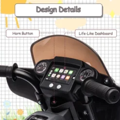 6V Electric Dirt Bike For Kids, Powered Riding Toys W/Grip Handleader, Kids Ride On Motorcycle Toys W/USB, AUX, Music, Headlight For Toddlers 2-10 -Living Aura Store GUEST b84c1525 ff0d 47a9 a618 2bd4fdeead59