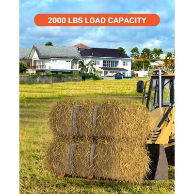 Clamp-On Pallet Forks – Heavy Duty Quick Attach Bucket Fork With Adjustable Stabilizer Bar For Tractor/Skid 3 Clamp-On Pallet Forks – Heavy Duty Quick Attach Bucket Fork With Adjustable Stabilizer Bar For Tractor/Skid - Image 3