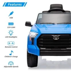 12V Ride On Car For Kids, Licensed Toyota Ride On Truck, Battery Powered Electric Car With Remote Control, LED Lights, Ride On Toys For Boys Girls -Living Aura Store GUEST bae19088 0c05 4eba 9c34 db51c6d76b89