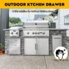 Outdoor Kitchen Drawers, Chest Of Drawers, Stainless Steel BBQ Drawer, Built-in Drawer For Outdoor Kitchen BBQ Islands, Fully Assembled