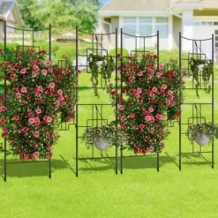 51" X 66" Garden Trellis For Climbing Plants Outdoor, Rustproof Metal Trellis For Roses Vegetables Vines Flowers Support, Garden Fence Panels 13 51" X 66" Garden Trellis For Climbing Plants Outdoor, Rustproof Metal Trellis For Roses Vegetables Vines Flowers Support, Garden Fence Panels -Living Aura Store GUEST bcd3684b e10f 4a29 a7ec fcaff3aea8c0