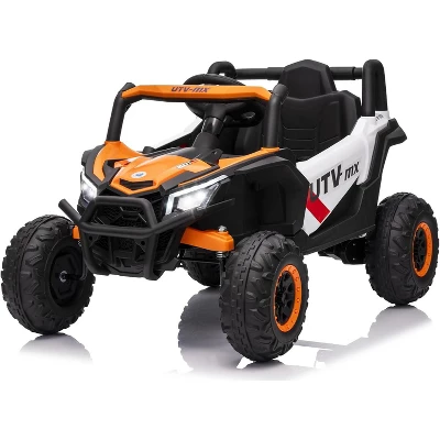 12V Kids UTV Ride-On Truck W/ Remote, 4WD/2WD Switch, Spring Suspension, EVA Tires, Bluetooth & LED Lights For Ages 3-8 9 12V Kids UTV Ride-On Truck W/ Remote, 4WD/2WD Switch, Spring Suspension, EVA Tires, Bluetooth & LED Lights For Ages 3-8 - Image 9