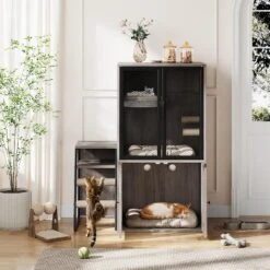 Cat Litter Box Enclosure, Double Cat House With Storage, Enclosed Litter Box Furniture With Ladder 18 Cat Litter Box Enclosure, Double Cat House With Storage, Enclosed Litter Box Furniture With Ladder -Living Aura Store GUEST bf0023ee b8bd 4b65 a43c 2c9810631b69