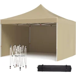 Pop Up Canopy Tent, 10 X 10 Ft Commercial Instant Shade Canopy With Roller Bag, Outdoor Portable Canopy For Events, Parties, Camping -Living Aura Store GUEST bf88c429 bff4 437b a653 43f4daac34f7