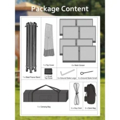 13x13 FT Hexagon Pop Up Gazebo W/ Mesh Windows, Instant Setup Canopy Tent For Outdoor Patio, Backyard, Garden & Events,w/Carry Bag, Adjustable Height -Living Aura Store GUEST c0144ad9 de7c 46ad b6f6 374df19a586c