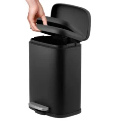 1.3 Gallon Small Bathroom Trash Can, Stainless Steel Garbage Can With Soft Close Lid & Removable Inner Bucket, Slim For Small Spaces, Kitchens -Living Aura Store GUEST c1e34654 7a42 4feb bc2c 3d0004a49597