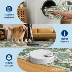 Washable Jungle Animal Print Large Living Room Rugs,Botanical Forest Print Soft Non Slip Bedroom Carpet, Cute Nursery Playroom Rugs 12 Washable Jungle Animal Print Large Living Room Rugs,Botanical Forest Print Soft Non Slip Bedroom Carpet, Cute Nursery Playroom Rugs -Living Aura Store GUEST c349b3da 0864 4c7e 99b7 e1e1b0a3a8e3