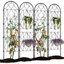 Garden Trellis 75x20 Inch, Decorative Metal Trellis For Climbing Plants Outdoor, Rustproof Garden Fence Plant Support Frame For Patio & Yard 14 Garden Trellis 75x20 Inch, Decorative Metal Trellis For Climbing Plants Outdoor, Rustproof Garden Fence Plant Support Frame For Patio & Yard -Living Aura Store GUEST c3898470 0b5b 41f0 b734 1ed5573977cb