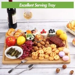 Cutting Board, Bamboo Stove Top Cover, Over The Sink Chopping Board With Juice Groove And Handle -Living Aura Store GUEST c3babc2b 6630 472c b353 c0c40d65cd42