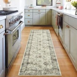 Washable Vintage Floral Living Room Rugs, Distressed Print Non Slip Bedroom Carpet, Retro Accent Large Dining Room Kitchen Rugs For Home Office -Living Aura Store GUEST c5fc0815 aae2 49b5 b2c4 cf83197d4809