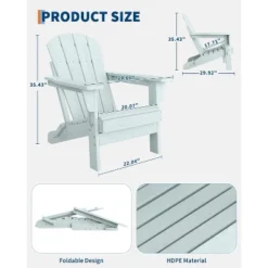 Folding Adirondack Chair Set Of 2, HDPE Plastic Weather Resistant Oversized Outdoor Chair For Patio, Lawn, Garden, Backyard, Deck, 380 Lb Support 16 Folding Adirondack Chair Set Of 2, HDPE Plastic Weather Resistant Oversized Outdoor Chair For Patio, Lawn, Garden, Backyard, Deck, 380 Lb Support -Living Aura Store GUEST c5feb867 29fb 4ce7 8468 d1763123cd4f