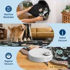 Washable Modern Floral Print Living Room Bedroom Rugs, Indoor Farmhouse Large Throw Carpet For Dining Room Office, Non Slip Floor Cover For Home -Living Aura Store GUEST c6be2910 78d0 4b1e a72f 38aca1ad99a3