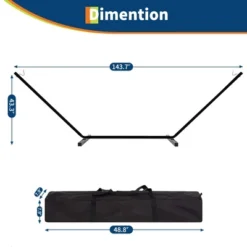 Ultra-Comfort 2-Person Hammock Set With Foldable Steel Frame - Heavy-Duty Outdoor Lounger, 450lb Capacity, Carry Bag, Garden, Camping & Patio 13 Ultra-Comfort 2-Person Hammock Set With Foldable Steel Frame - Heavy-Duty Outdoor Lounger, 450lb Capacity, Carry Bag, Garden, Camping & Patio -Living Aura Store GUEST c7fb6c39 42f6 4346 8317 0de2eb7149b4