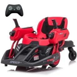 360°Rotation Electric Ride-on, 2.4G Remote Control, Blue Laser Shooting Sound, Bilateral Steering Control Handle, 12V 7AH Rechargeable Battery -Living Aura Store GUEST c9642530 870a 450a 9634 7b5e1683a2fe