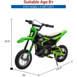 24V Kids Electric Off-Road Motorcycle 250W Motor Air-Filled Tires Metal Suspension Max 22KM/H 139LBS Load For Ages 6+ Riding Toy -Living Aura Store GUEST cb4ff07b 7fe0 49c2 a755 a6831884901e