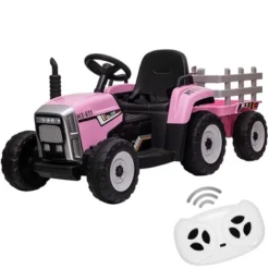 12V 25W Kids Powered Electric Tractor, Toddler Ride On Car W/Remote Control, LED Headlights, Gear Shift, MP3 Player USB Port For Kids 3-6 Years 19 12V 25W Kids Powered Electric Tractor, Toddler Ride On Car W/Remote Control, LED Headlights, Gear Shift, MP3 Player USB Port For Kids 3-6 Years -Living Aura Store GUEST cd1e5169 4e0c 4642 8d85 ba4b2588261b