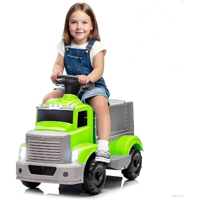 6V Ride On Truck For Toddlers - Electric Car W/Spacious Storage, Music, LED Lights, Rechargeable Battery & Easy Start Button 9 6V Ride On Truck For Toddlers - Electric Car W/Spacious Storage, Music, LED Lights, Rechargeable Battery & Easy Start Button - Image 9