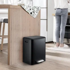 8 Gallon Dual Compartment Trash Can With Inner Buckets, Stainless Steel Garbage Can, Soft Close Lid 12 8 Gallon Dual Compartment Trash Can With Inner Buckets, Stainless Steel Garbage Can, Soft Close Lid -Living Aura Store GUEST d3f2941e c36e 4f47 8b77 cd54c8f975c9