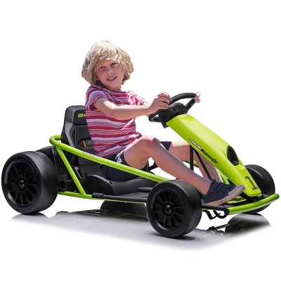 24V Go Kart For Kids, 9Ah Large Battery 8MPH High Speed Ride On Drifting Car With Music, Horn,Max Load 175lbs, Outdoor Ride On Toy For Teens 3-10 6 24V Go Kart For Kids, 9Ah Large Battery 8MPH High Speed Ride On Drifting Car With Music, Horn,Max Load 175lbs, Outdoor Ride On Toy For Teens 3-10 - Image 6