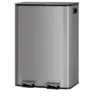 2 X 10.6 Gallon Stainless Steel Dual Trash Can, Step-On Kitchen Recycling Bin Combo With Lids And Inner Buckets