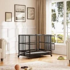Heavy Duty Indestructible Dog Crate Steel Escape Proof, Indoor Dog House High Anxiety Cage, Kennel With Wheels, Removable Tray 18 Heavy Duty Indestructible Dog Crate Steel Escape Proof, Indoor Dog House High Anxiety Cage, Kennel With Wheels, Removable Tray -Living Aura Store GUEST d47f0e7f a4e5 49d8 91e0 3b855f15ca18