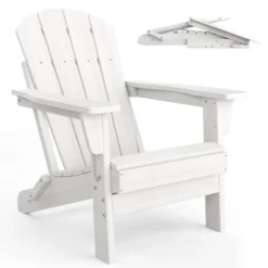 Folding Adirondack Chairs With Ergonomic Extended Backrest, Weather-Resistant HDPE Fire Pit Chairs, Outdoor Lounger For Patio, Garden & Lawn 21 Folding Adirondack Chairs With Ergonomic Extended Backrest, Weather-Resistant HDPE Fire Pit Chairs, Outdoor Lounger For Patio, Garden & Lawn -Living Aura Store GUEST d4c53075 364c 496f b1d1 5abe94c4471e