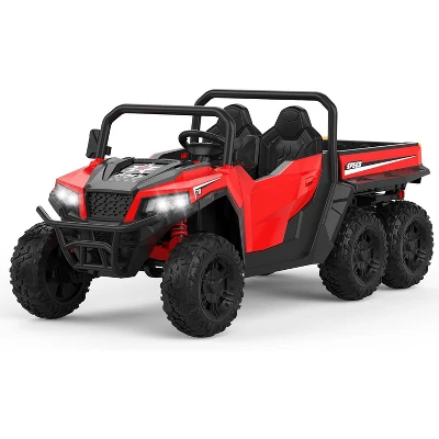 24V 4WD 6-Wheel Electric Dump Truck For Kids With Remote Control, 2 Seater, LED Lights & Music Player – Ages 3+ 11 24V 4WD 6-Wheel Electric Dump Truck For Kids With Remote Control, 2 Seater, LED Lights & Music Player – Ages 3+ - Image 11