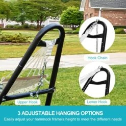 Hammock Stand - Steel Hammock Frame, 550 LBS Capacity, 2 Person, Fits Hammocks 9 To 14 Ft, Adjustable Universal For Indoor Outdoor Backyard Camping 15 Hammock Stand - Steel Hammock Frame, 550 LBS Capacity, 2 Person, Fits Hammocks 9 To 14 Ft, Adjustable Universal For Indoor Outdoor Backyard Camping -Living Aura Store GUEST d58fcf5d 4800 4ad1 9157 74c615cd0d74