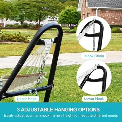 Hammock Stand - Steel Hammock Frame, 550 LBS Capacity, 2 Person, Fits Hammocks 9 To 14 Ft, Adjustable Universal For Indoor Outdoor Backyard Camping 7 Hammock Stand - Steel Hammock Frame, 550 LBS Capacity, 2 Person, Fits Hammocks 9 To 14 Ft, Adjustable Universal For Indoor Outdoor Backyard Camping - Image 7