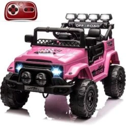 Ride On Truck Car For Kids, 12V Electric Ride On Car With Remote Control, Spring Suspension, Led Lights, 3 Speeds -Living Aura Store GUEST d6343b32 ab89 4231 aa8d 3be76fb18fa5