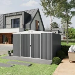 Outdoor Storage Shed,Metal Tool Shed With Lockable Doors ,Weatherproof Shed For Patio, Garden & Lawn, Large Utility Shed For Tools -Living Aura Store GUEST d88fc25f 8725 4207 8087 4d35641d5c8e