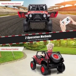 24V 2-Seater Kids Ride On Truck Car With Remote Control, Powered Electric Vehicles, 2WD Dual Motors Vehicle With LED Light Music For Boys And Girls 15 24V 2-Seater Kids Ride On Truck Car With Remote Control, Powered Electric Vehicles, 2WD Dual Motors Vehicle With LED Light Music For Boys And Girls -Living Aura Store GUEST d8b730f7 c29a 4b19 9a47 b80766b5029a