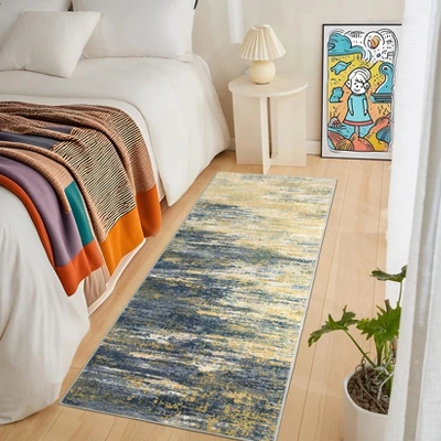 Modern Abstract Living Room Area Rug For Home Decor, Large Soft Non Slip Washable Carpet For Bedroom Dining Room 2 Modern Abstract Living Room Area Rug For Home Decor, Large Soft Non Slip Washable Carpet For Bedroom Dining Room - Image 2