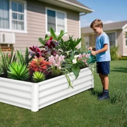 2-Pack Thick Galvanized Raised Bed - Home Use With Safety Edge & Gloves - Rust-Proof Large Open Base Planter For Veggies/Flowers, Beige 13 2-Pack Thick Galvanized Raised Bed - Home Use With Safety Edge & Gloves - Rust-Proof Large Open Base Planter For Veggies/Flowers, Beige -Living Aura Store GUEST db79470a b61f 47a9 be42 ecfafd0e93bd