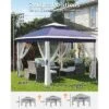 11x11 FT Heavy-Duty Outdoor Gazebo Pavilion - Double Roof W/ Mosquito Netting, All-Weather Metal Frame For Patio, Garden & Deck