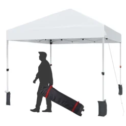 10 X 10 Pop Up Canopy, Beach Tent 3 Adjustable Heights, Easy Up Sun Shade W/ Wheeled Carry Bag, Outdoor Portable Shelter For Events, Parties, Camping 25 10 X 10 Pop Up Canopy, Beach Tent 3 Adjustable Heights, Easy Up Sun Shade W/ Wheeled Carry Bag, Outdoor Portable Shelter For Events, Parties, Camping -Living Aura Store GUEST ddc3a9a2 c800 4767 b4e0 0cc35dacd776