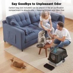 Enclosed Metal Litter Box With Lid, Large Metal Litter Box For Cats, Covered Dog Proof Litter Box 8'' Deep,Removable Top And Litter Scooper 10 Enclosed Metal Litter Box With Lid, Large Metal Litter Box For Cats, Covered Dog Proof Litter Box 8'' Deep,Removable Top And Litter Scooper -Living Aura Store GUEST e011ee1b efea 4a80 adf6 b2ee1f2b772c