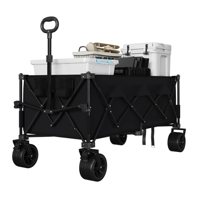 Heavy Duty Utility Beach Wagon Cart - Collapsible Wagon Beach With All Terrain Wheels, Extra Long WagonCart, Foldable With Cup Holders For Sand 8 Heavy Duty Utility Beach Wagon Cart - Collapsible Wagon Beach With All Terrain Wheels, Extra Long WagonCart, Foldable With Cup Holders For Sand - Image 8