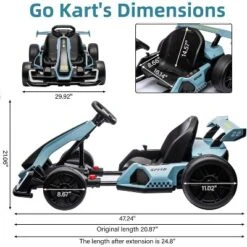 24V Electric Go Kart For Kids, With 2 * 150W Motors, Adjustable Seat, 8mph Speed, Led Lights, For Children Ages 6-15 14 24V Electric Go Kart For Kids, With 2 * 150W Motors, Adjustable Seat, 8mph Speed, Led Lights, For Children Ages 6-15 -Living Aura Store GUEST e5642abe 9123 4b1d b384 05f6dfcd9725