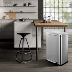 13 Gal & 2.1 Gal Trash Can Combo Set, Stainless Steel Garbage Can With Foot Pedal Quiet-Close Lid -Living Aura Store GUEST e645e128 2004 4aaa aeee dd0be8536344