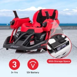 360°Rotation Electric Ride-on, 2.4G Remote Control, Blue Laser Shooting Sound, Bilateral Steering Control Handle, 12V 7AH Rechargeable Battery -Living Aura Store GUEST e6677072 53be 451f 9826 30998dfecff4