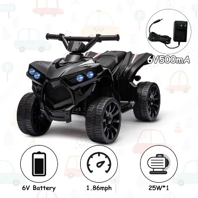 6V Ride On Toy, Kids ATV 4 Wheeler With 1.8MPH Max Speed, Wear-Resistant Wheels, Music & Foot Pedal, Electric Quad Car For Kids Toddlers 3 6V Ride On Toy, Kids ATV 4 Wheeler With 1.8MPH Max Speed, Wear-Resistant Wheels, Music & Foot Pedal, Electric Quad Car For Kids Toddlers - Image 3
