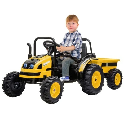 Kids Ride On Tractor Car, 12V Battery Powered Electric Tractor With Remote Control, Bluetooth, Music, USB, LED Lights, Audio, Safety Belt 12 Kids Ride On Tractor Car, 12V Battery Powered Electric Tractor With Remote Control, Bluetooth, Music, USB, LED Lights, Audio, Safety Belt - Image 12