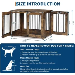Wooden Dog Crate With Dual Locking Doors, Chew-Resistant Breed Indoor Kennel, Pet Cage End Table 13 Wooden Dog Crate With Dual Locking Doors, Chew-Resistant Breed Indoor Kennel, Pet Cage End Table -Living Aura Store GUEST e7ffedee 0aa8 455d 8a8d a631ff24b6e1