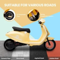 Electric Motorcycle For Kids, 24V 350W Kids Ride On Moped, Max Up To 14MPH, W/Twist Grip Throttle & LED Light, Electric Motorbike For Teens 8-12 -Living Aura Store GUEST e8065d7f dcd2 4191 8032 84c46007cddd