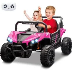 24v Ride On Toys For Big Kids - 2 Seater Kids UTV W/Parent Remote, 3.1 MPH, Music, LED Lights & Seat Belts - Over 3 Years -Living Aura Store GUEST e8553293 2b9c 49a2 9c04 f24633686d55
