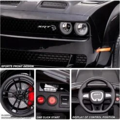 12V Licensed Dodge Challenger Kids Electric Car, Battery Powered Electric Vehicles With Remote Control, LED Lights, For Boys Girls -Living Aura Store GUEST e96cb397 34d7 4e2d 96c8 57d6f09d8b8a