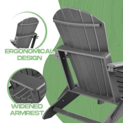 Folding Adirondack Chair - Oversized HDPE, Weather Resistant, Outdoor Fire Pit Chair, Suitable For Patio, Porch, Deck, Garden 11 Folding Adirondack Chair - Oversized HDPE, Weather Resistant, Outdoor Fire Pit Chair, Suitable For Patio, Porch, Deck, Garden -Living Aura Store GUEST ecb79883 03b5 429a 8563 4910ba54c287